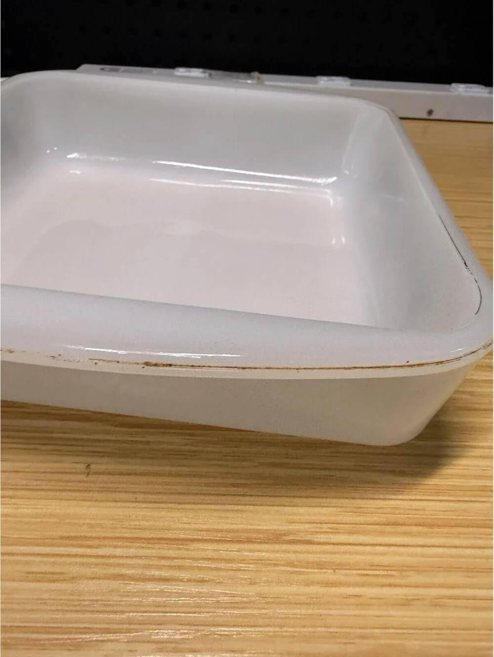 Glasbake Old Town Blue Onion Loaf Pan Casserole Meatloaf Bread Glass VTG *